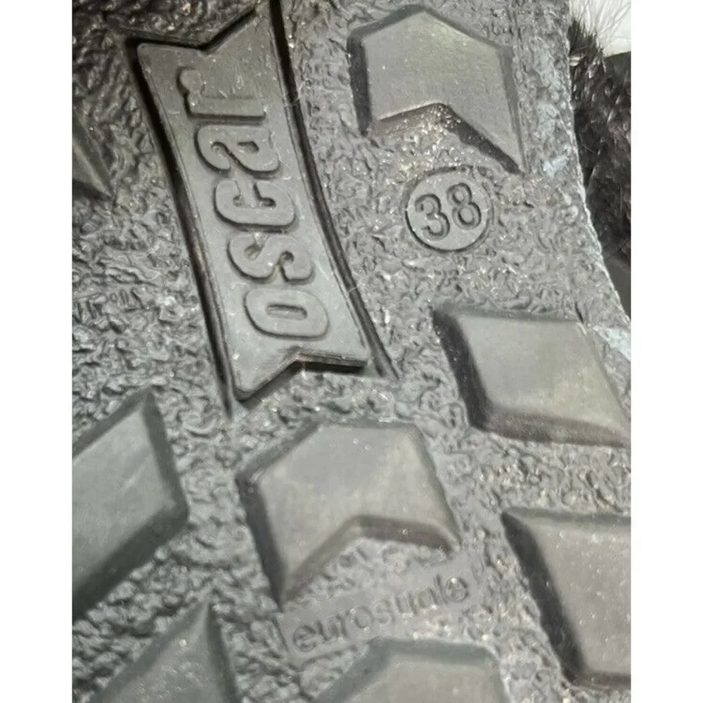 Oscar Sport Boots Black Apres Goat Hair Pom Pom Embroidery Snow‎ Bunny